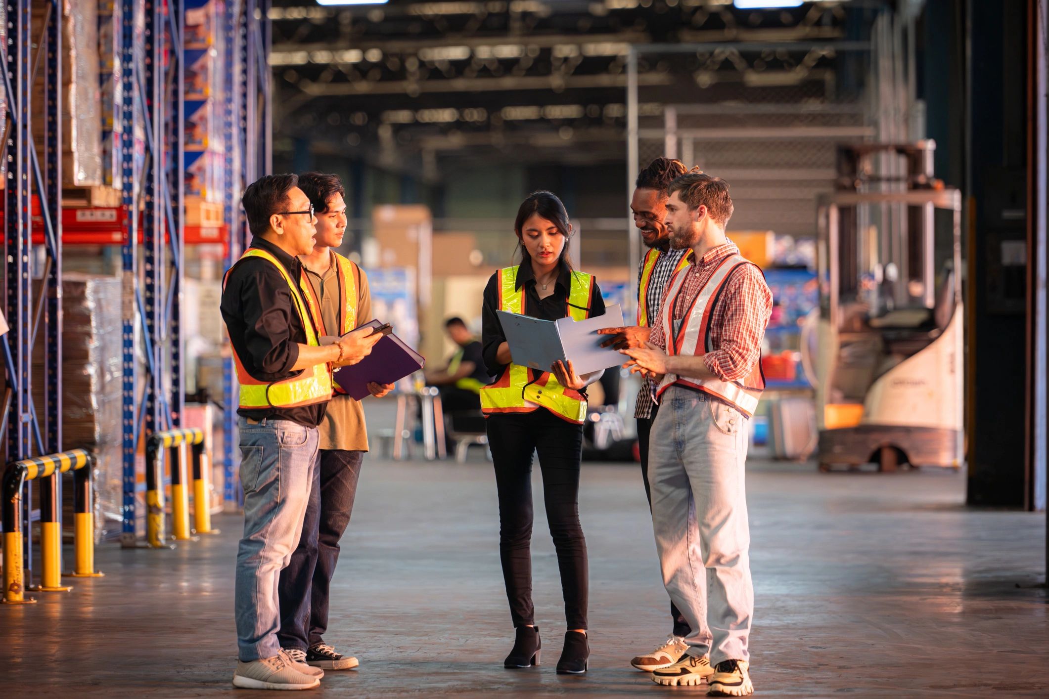 business team logistics distribution warehouse